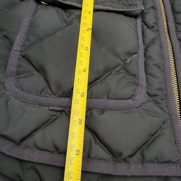 J Crew Black Vest Front Full Zipper Two Front Buttoned Pockets | Size PS - Picture 7 of 8